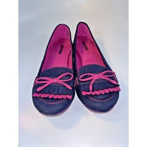 Unlisted Women's Flats Shoes 7M Blue Raspberry Kiltie Bow Casual Comfy Cushion